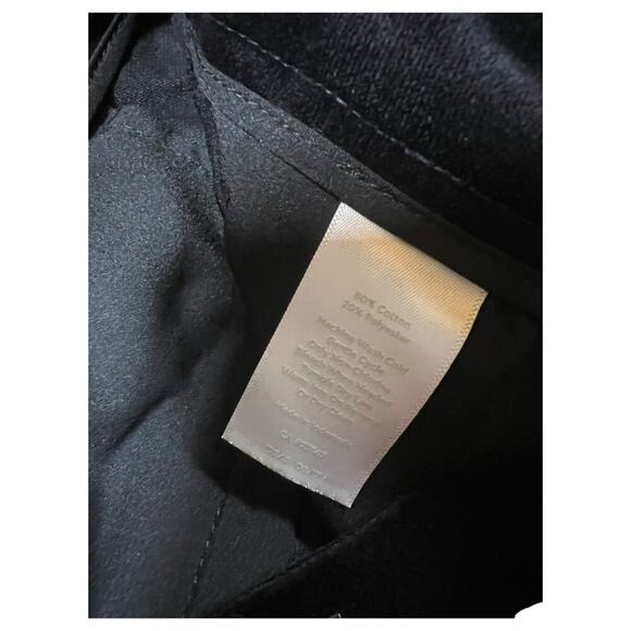 Talbots RSVP Dress Pants Velvet Velour Black Ankle Ruffle Hem Skinny Size 14 - Picture 7 of 8
